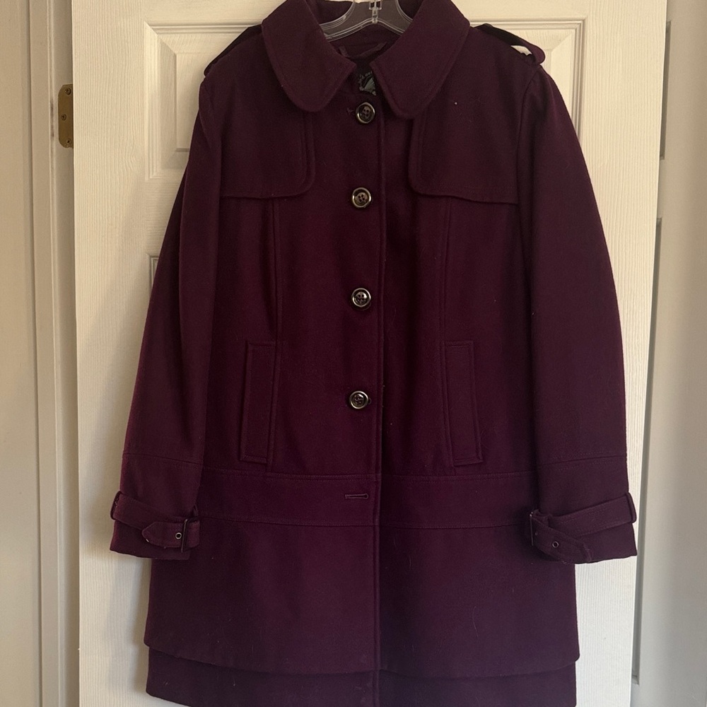 Chic Women's Plum Pea Coat